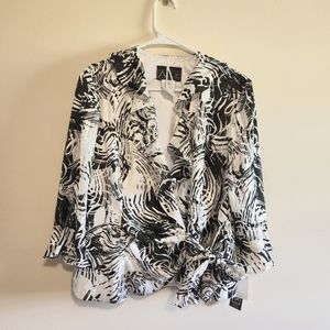 Alex Evenings wrap Blouse